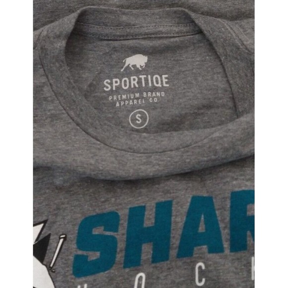 Men's Sharks Hockey Gray Short Sleeve T-shirt Small - Picture 4 of 4